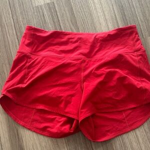 lululemon athletica Red Women's Athletic Shorts - High Waist Run Short